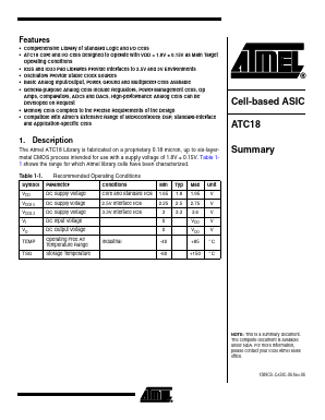 ATC18 Datasheet PDF Atmel Corporation