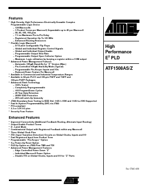 ATF1508ASZ Datasheet PDF Atmel Corporation