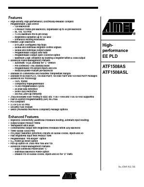 ATF1508ASL Datasheet PDF Atmel Corporation