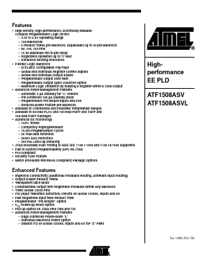ATF1508ASVL-20 Datasheet PDF Atmel Corporation