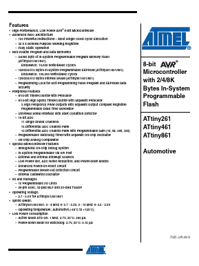 ATMEGA261 Datasheet PDF Atmel Corporation