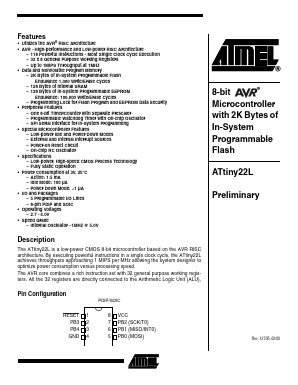 ATTINY22L-1PC Datasheet PDF Atmel Corporation