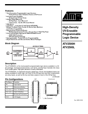 ATV2500H-30DC Datasheet PDF Atmel Corporation