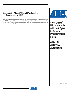 ATTINY87-15MD Datasheet PDF Atmel Corporation