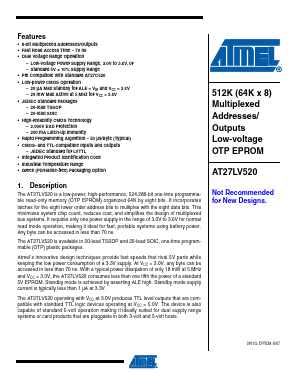 AT27LV520 Datasheet PDF Atmel Corporation