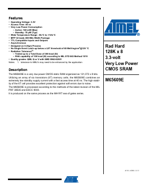 M65609E Datasheet PDF Atmel Corporation