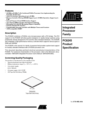 PC8245MTPU300D Datasheet PDF Atmel Corporation