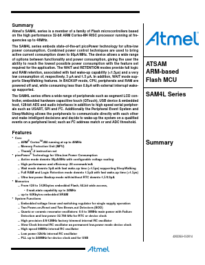 ATSAM4L2 Datasheet PDF Atmel Corporation