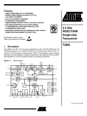 T2803 Datasheet PDF Atmel Corporation