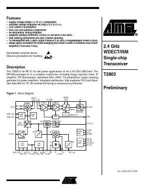 T2803-PLS Datasheet PDF Atmel Corporation