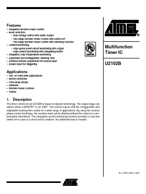 U2102B-MY Datasheet PDF Atmel Corporation