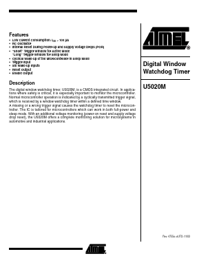 U5020M-FP Datasheet PDF Atmel Corporation