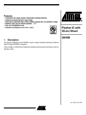 U643B-MY Datasheet PDF Atmel Corporation