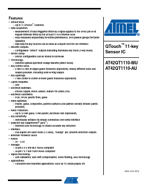 AT42QT1110-MU Datasheet PDF Atmel Corporation