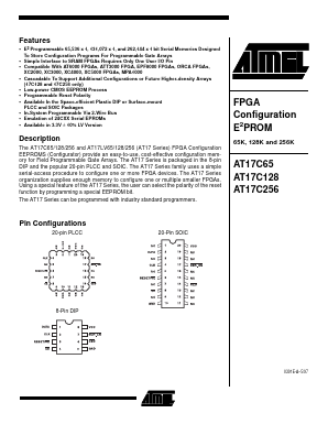 AT17LV256-10SC Datasheet PDF Atmel Corporation