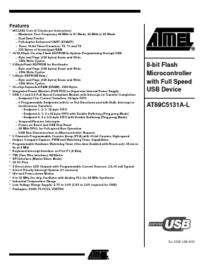 AT89C5131A-RDTUL Datasheet PDF Atmel Corporation