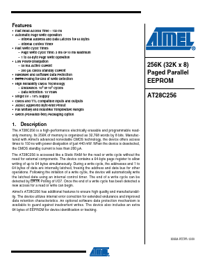 AT28C256-15JU_09 Datasheet PDF Atmel Corporation