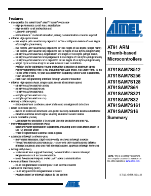 AT91SAM7S128 Datasheet PDF Atmel Corporation
