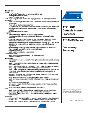 ATSAM3S4CA-CU Datasheet PDF Atmel Corporation