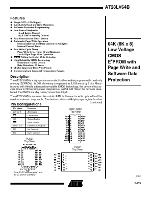 AT28LV64B_ Datasheet PDF Atmel Corporation