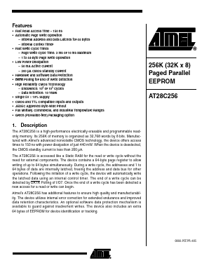 AT28C256F-15TU Datasheet PDF Atmel Corporation
