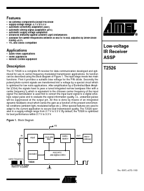 T2526N1XX-DDW Datasheet PDF Atmel Corporation