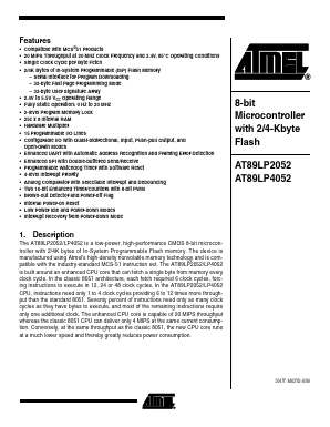AT89LP4052-20XU Datasheet PDF Atmel Corporation