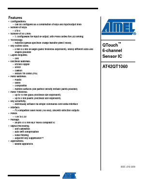 AT42QT1060 Datasheet PDF Atmel Corporation