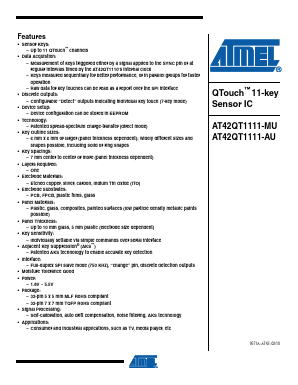 AT42QT1111-MU Datasheet PDF Atmel Corporation
