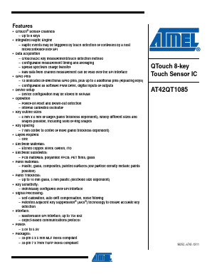 AT42QT1085-AU Datasheet PDF Atmel Corporation