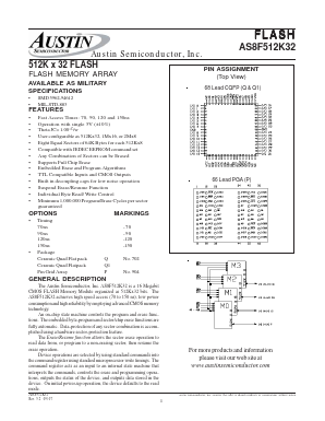 AS8F512K32P-150/XT Datasheet PDF Austin Semiconductor