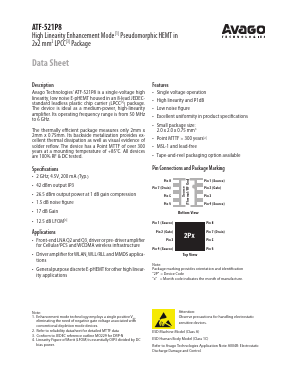 ATF-521P8 Datasheet PDF Avago Technologies