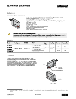 SL10 Datasheet PDF Banner Engineering Corp.