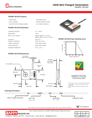 TA50R0-100-24X Datasheet PDF Vishay Barry