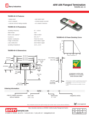 TA50R0-40-1X Datasheet PDF Vishay Barry