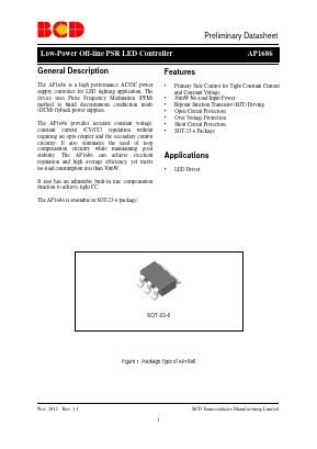 AP1686 Datasheet PDF BCD Semiconductor