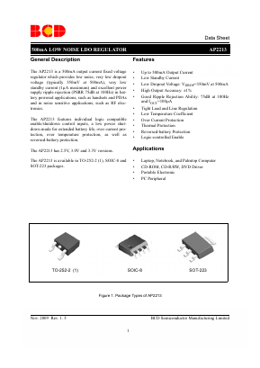 AP2213D-3.0TRG1 Datasheet PDF BCD Semiconductor