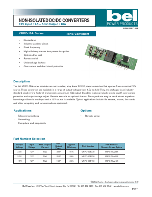 VRPC-10A15S Datasheet PDF Bel Fuse Inc.