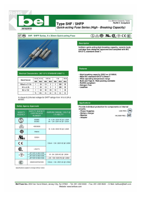5HF5-R Datasheet PDF Bel Fuse Inc.