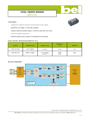 APC77127 Datasheet PDF Bel Fuse Inc.