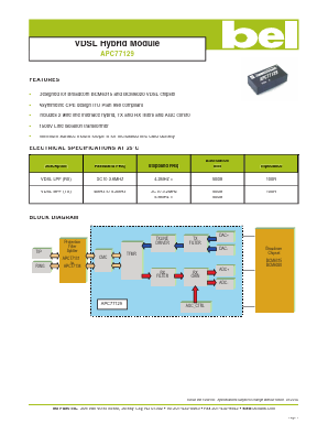 APC77129 Datasheet PDF Bel Fuse Inc.