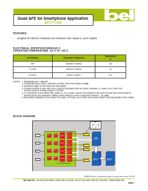 APC77135E Datasheet PDF Bel Fuse Inc.