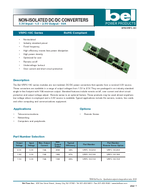 VRPC-10C Datasheet PDF Bel Fuse Inc.