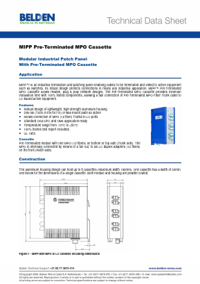 MIPP-P1-001 Datasheet PDF Belden Inc.