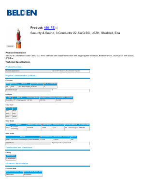 4501FE Datasheet PDF Belden Inc.