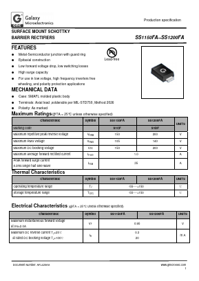SS1200FA Datasheet PDF Galaxy Semi-Conductor