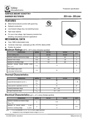 SS1200 Datasheet PDF Galaxy Semi-Conductor