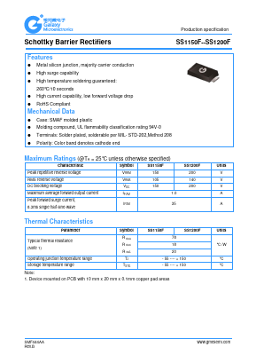SS1150F Datasheet PDF Galaxy Semi-Conductor