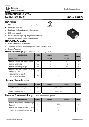 SS2200 Datasheet PDF Galaxy Semi-Conductor