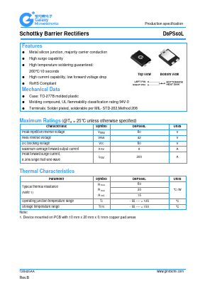 D8PS60L Datasheet PDF Galaxy Semi-Conductor